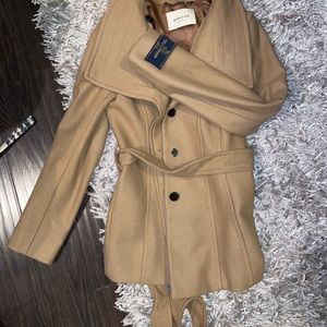 Babaton aritzia brown mid length coat